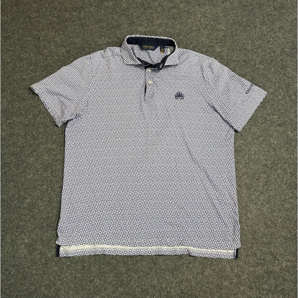 Polo Golf Ralph Lauren Shirt Mens Large Geometric Short Sleeve